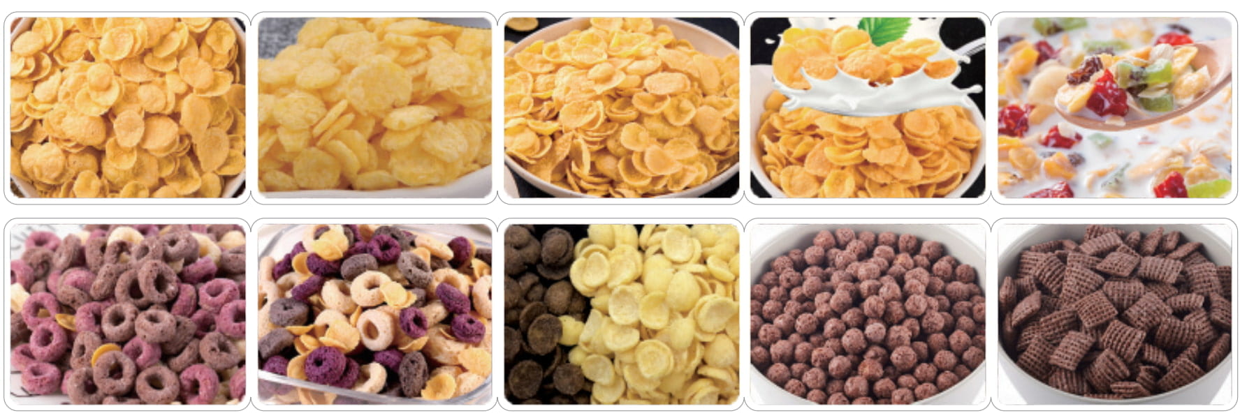 Corn Flakes Breakfast Cereals Food Processing Line Corn Flakes Breakfast Cereals Food Processing Line